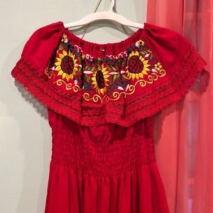 Mexican embroidered dress